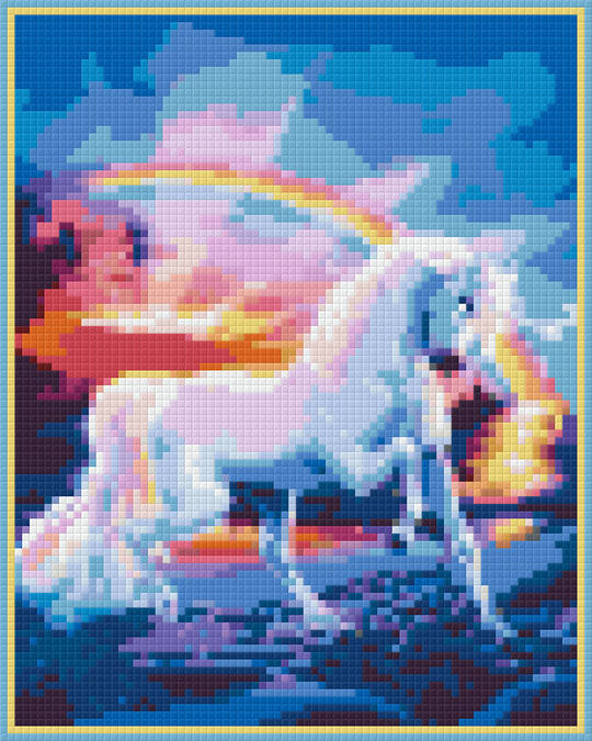 Magic Horse Four [4] Baseplate PixelHobby Mini-mosaic Art Kit